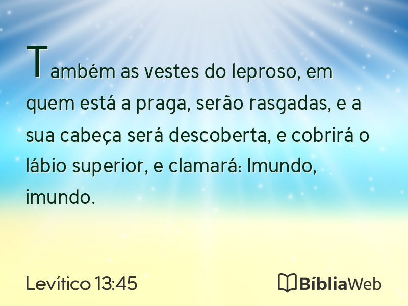 Levítico 13:45 em imagem para compartilhar