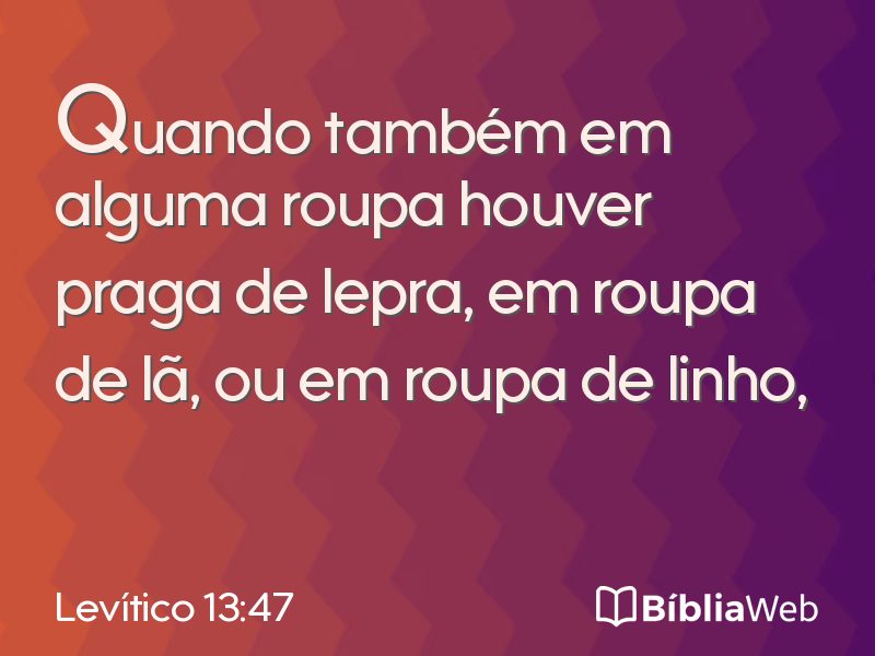 Levítico 13:47 em imagem para compartilhar