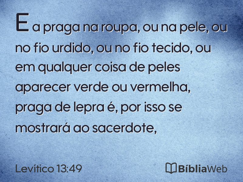 Levítico 13:49 em imagem para compartilhar