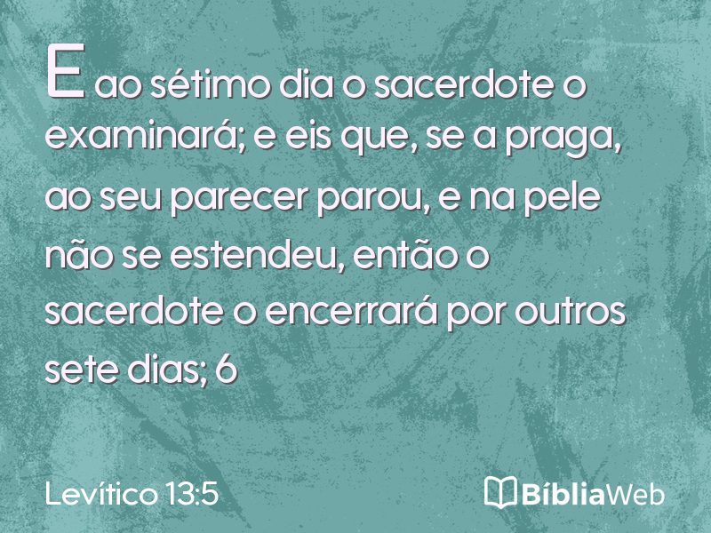 Levítico 13:5 em imagem para compartilhar