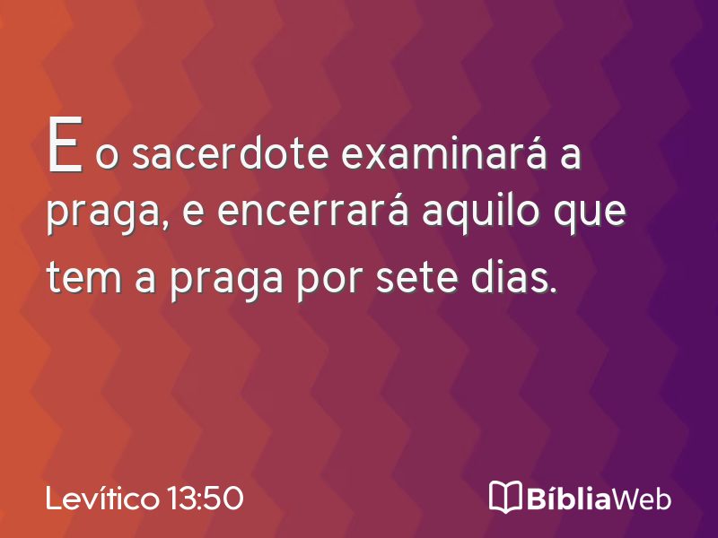 Levítico 13:50 em imagem para compartilhar