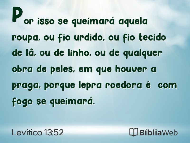 Levítico 13:52 em imagem para compartilhar