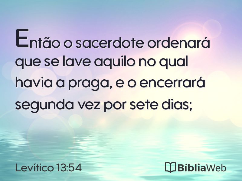 Levítico 13:54 em imagem para compartilhar