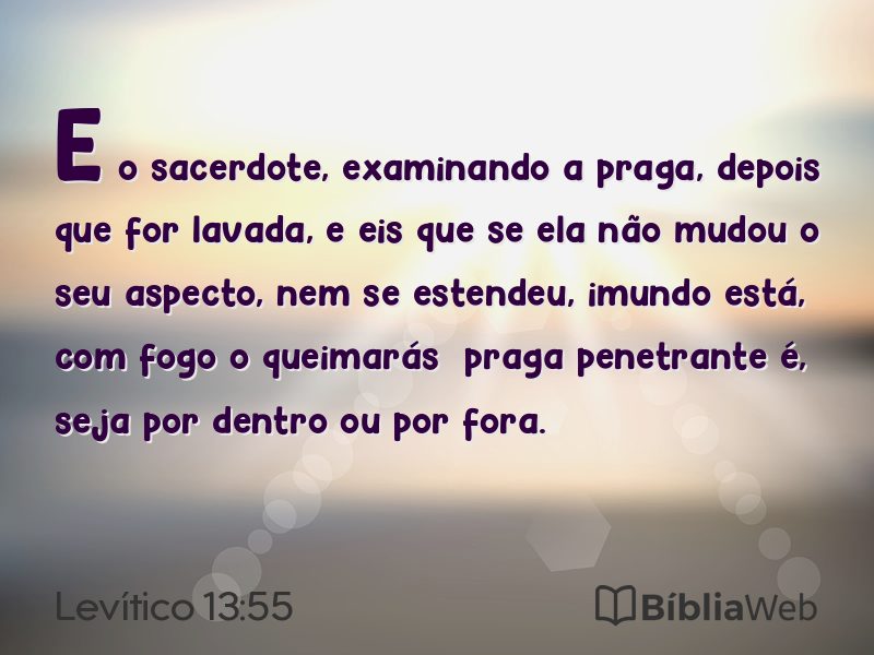 Levítico 13:55 em imagem para compartilhar