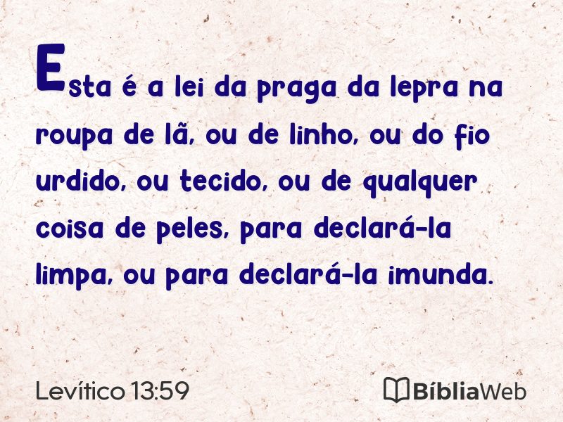 Levítico 13:59 em imagem para compartilhar