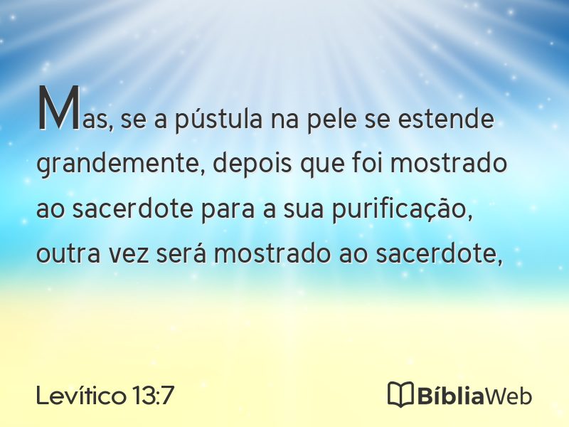 Levítico 13:7 em imagem para compartilhar