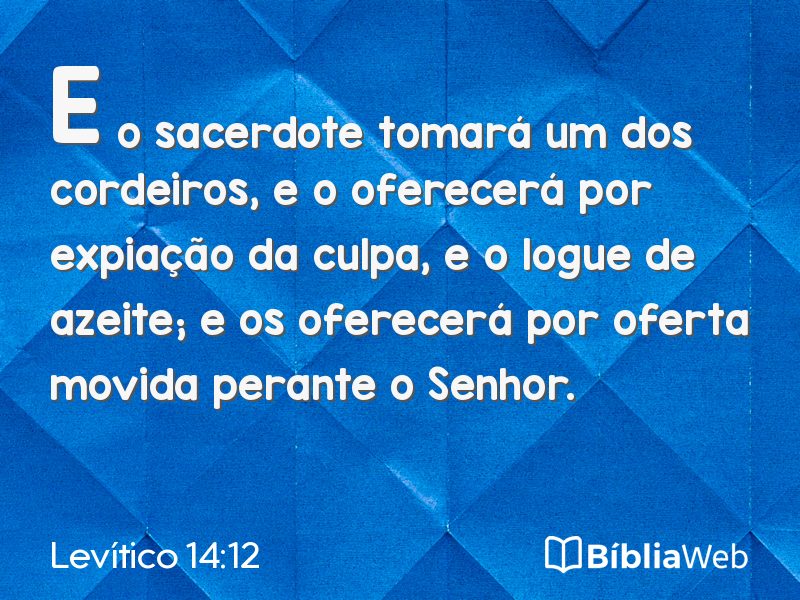 Levítico 14:12 em imagem para compartilhar
