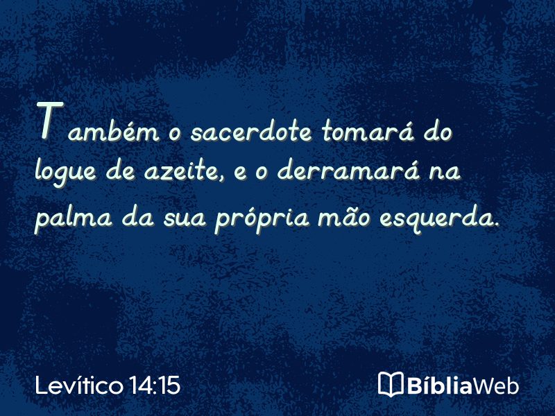 Levítico 14:15 em imagem para compartilhar