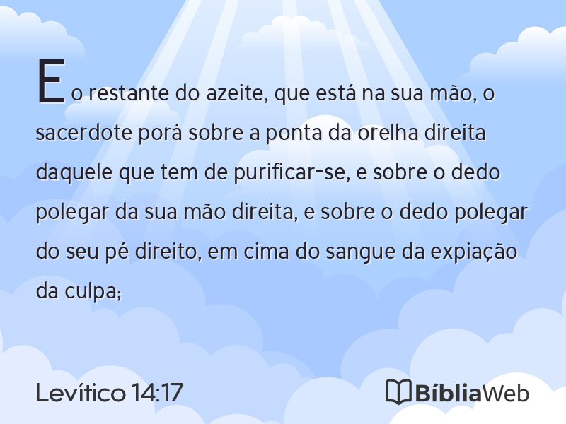 Levítico 14:17 em imagem para compartilhar