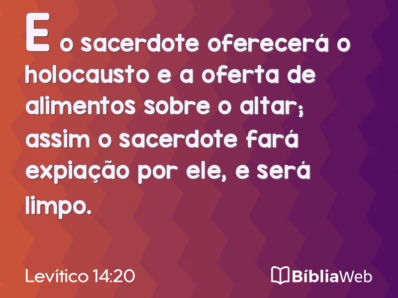 Levítico 14:20 em imagem para compartilhar