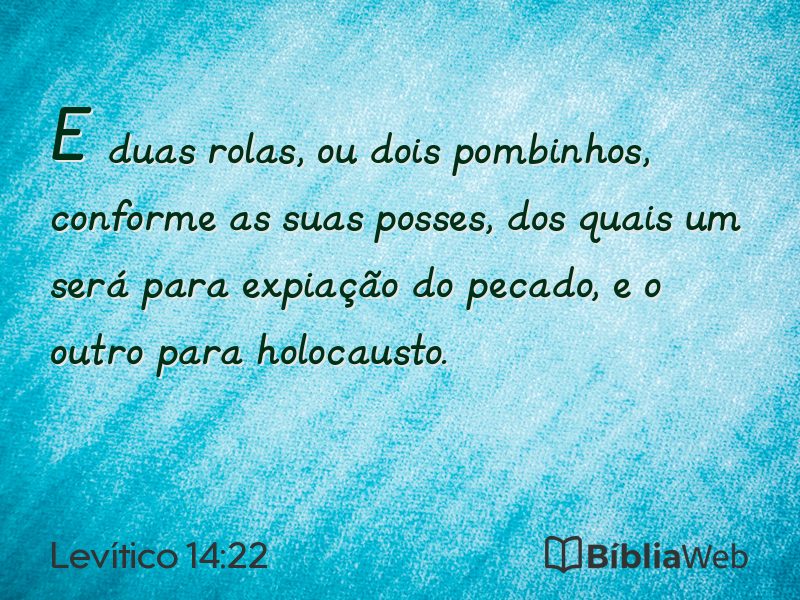 Levítico 14:22 em imagem para compartilhar