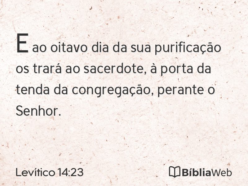 Levítico 14:23 em imagem para compartilhar