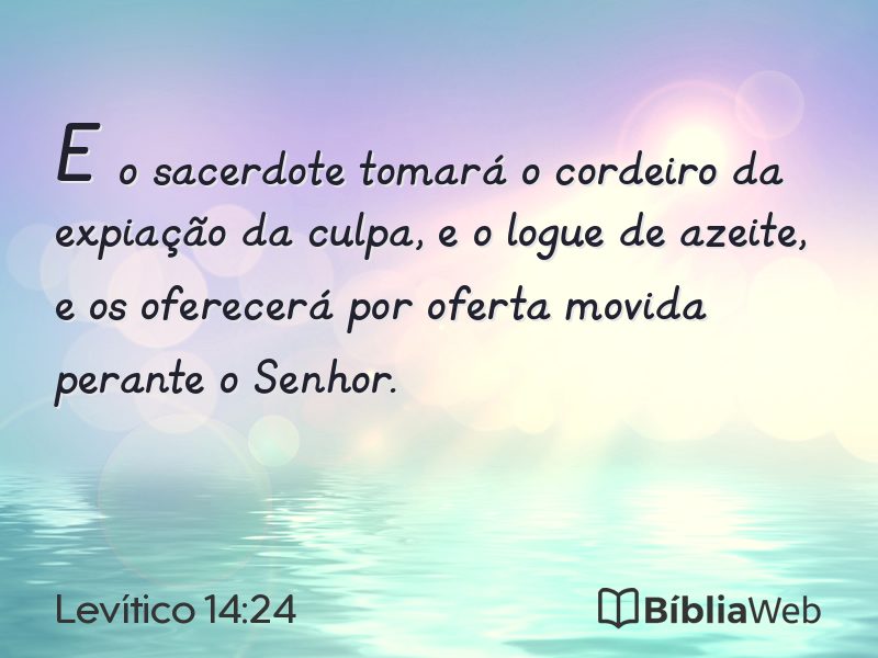 Levítico 14:24 em imagem para compartilhar