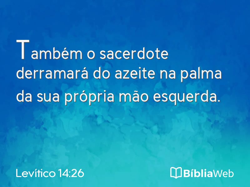 Levítico 14:26 em imagem para compartilhar