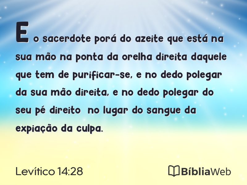 Levítico 14:28 em imagem para compartilhar