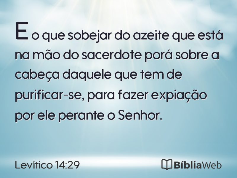 Levítico 14:29 em imagem para compartilhar