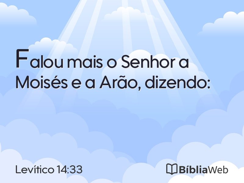 Levítico 14:33 em imagem para compartilhar