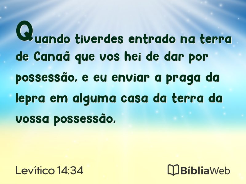 Levítico 14:34 em imagem para compartilhar