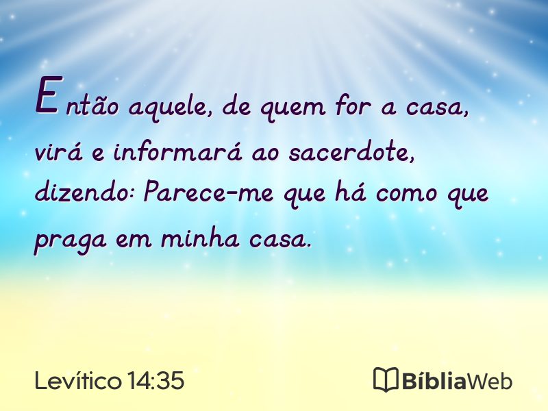 Levítico 14:35 em imagem para compartilhar