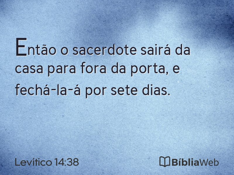 Levítico 14:38 em imagem para compartilhar