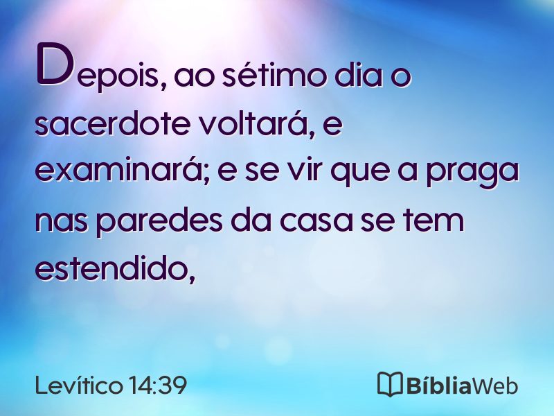 Levítico 14:39 em imagem para compartilhar