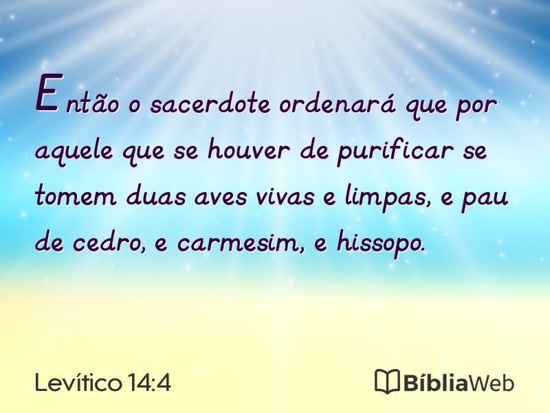 Levítico 14:4 em imagem para compartilhar