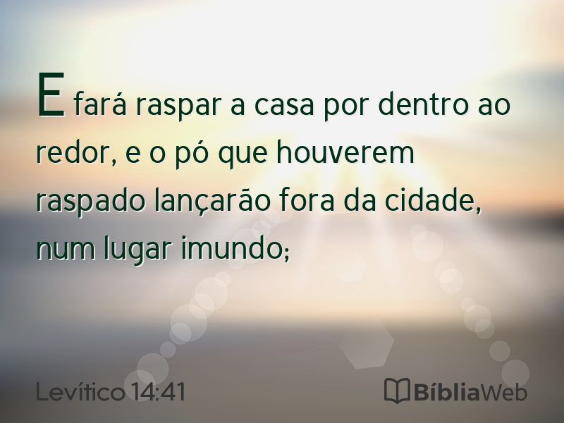 Levítico 14:41 em imagem para compartilhar