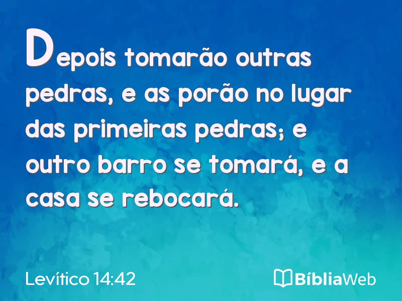 Levítico 14:42 em imagem para compartilhar
