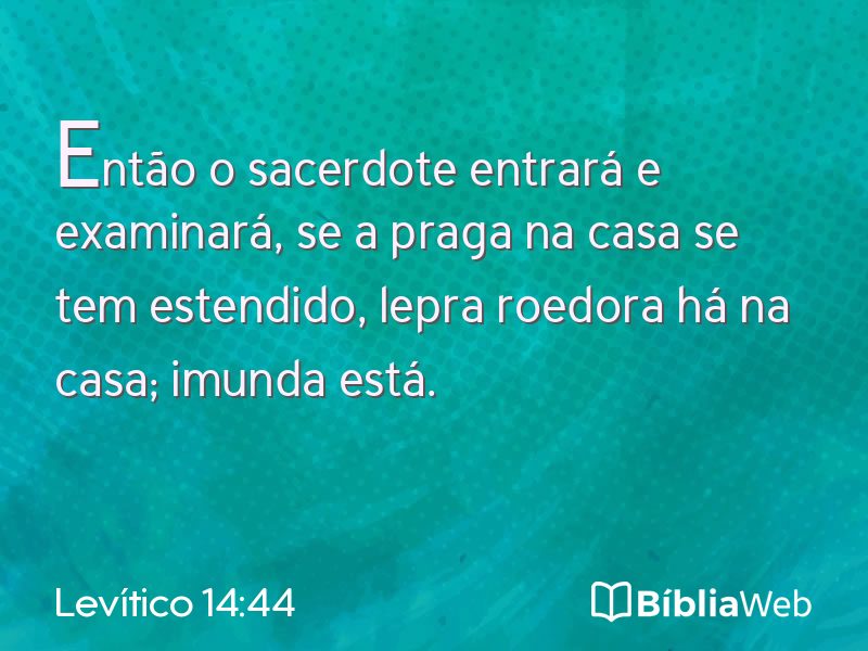 Levítico 14:44 em imagem para compartilhar