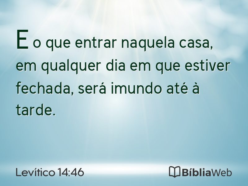 Levítico 14:46 em imagem para compartilhar
