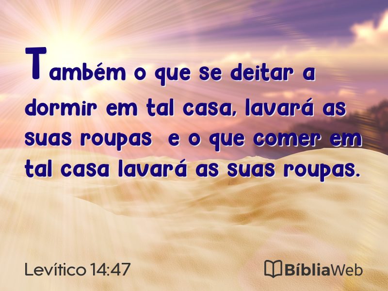 Levítico 14:47 em imagem para compartilhar