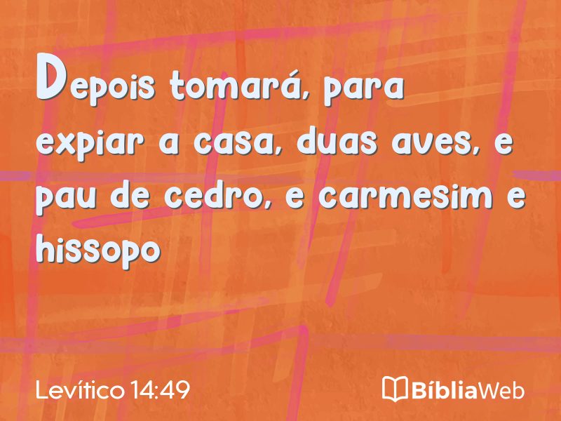 Levítico 14:49 em imagem para compartilhar