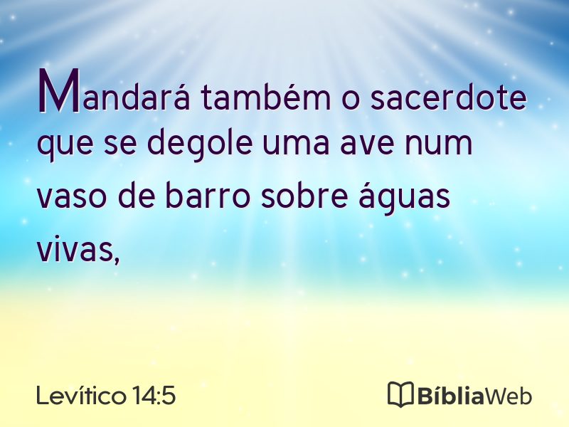 Levítico 14:5 em imagem para compartilhar