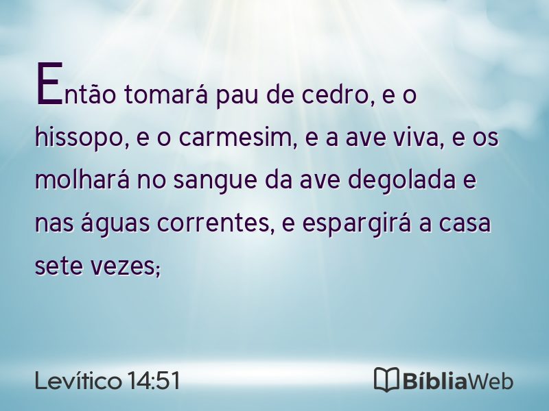 Levítico 14:51 em imagem para compartilhar