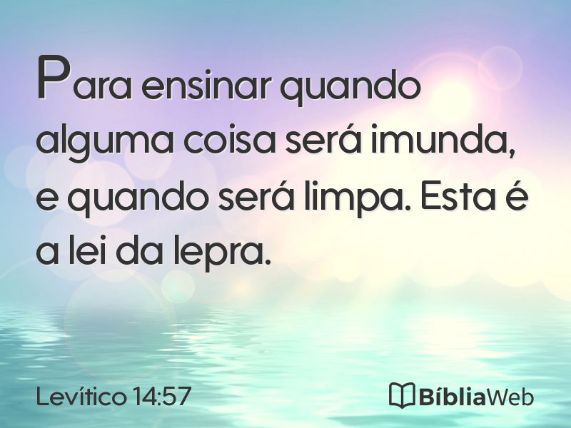 Levítico 14:57 em imagem para compartilhar