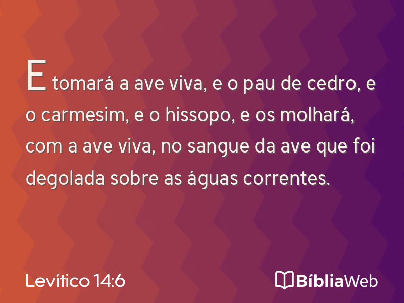 Levítico 14:6 em imagem para compartilhar