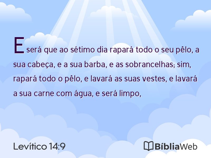 Levítico 14:9 em imagem para compartilhar