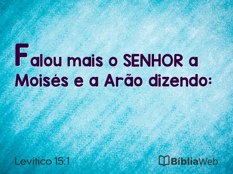 Levítico 15:1 em imagem para compartilhar