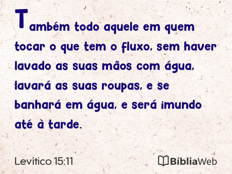 Levítico 15:11 em imagem para compartilhar