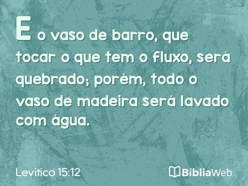 Levítico 15:12 em imagem para compartilhar