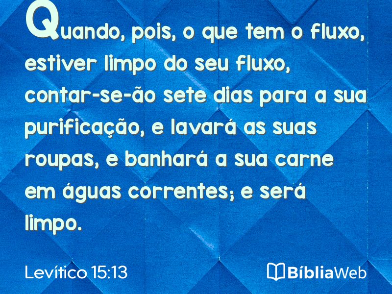 Levítico 15:13 em imagem para compartilhar