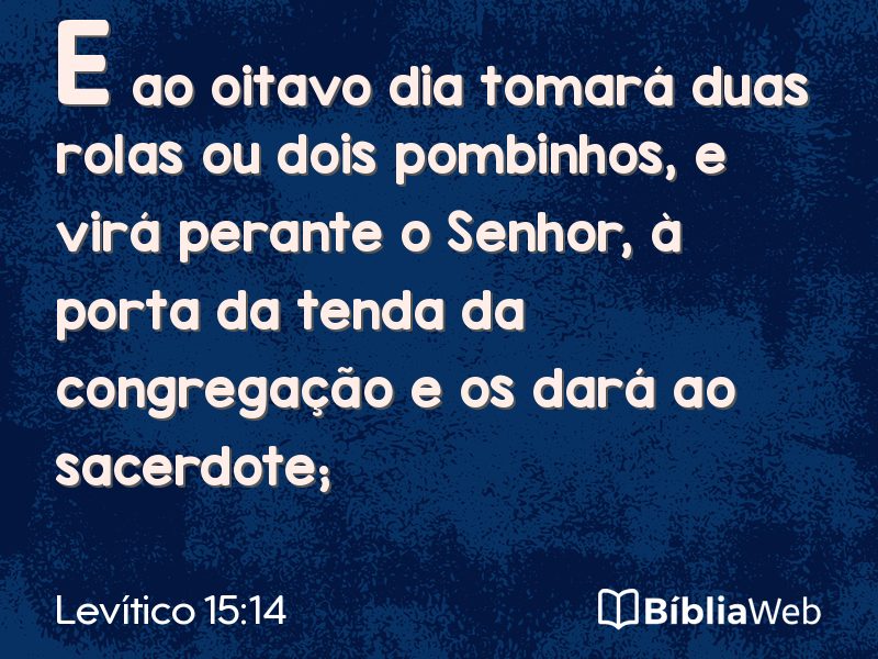 Levítico 15:14 em imagem para compartilhar