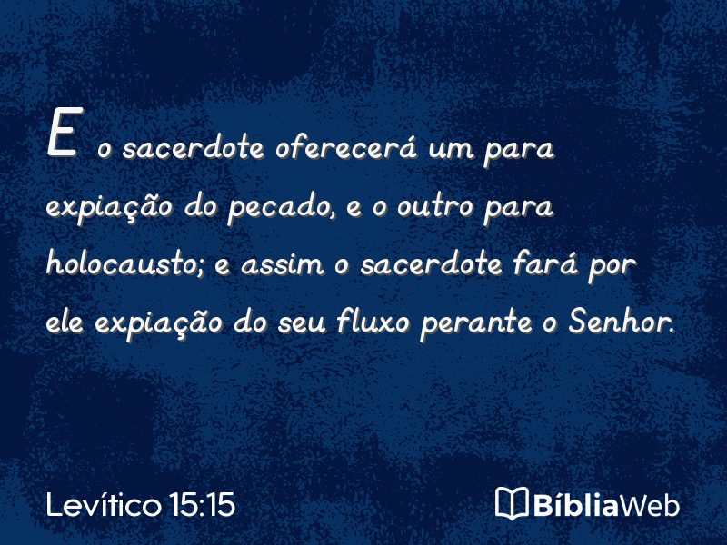 Levítico 15:15 em imagem para compartilhar