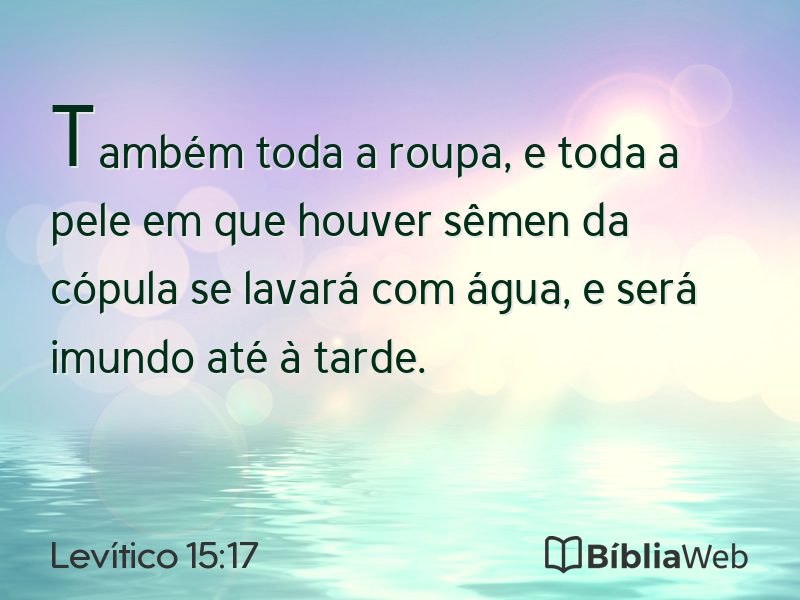 Levítico 15:17 em imagem para compartilhar