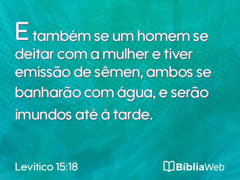 Levítico 15:18 em imagem para compartilhar