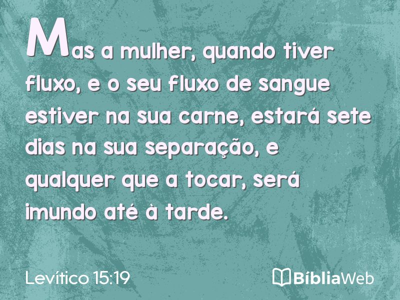 Levítico 15:19 em imagem para compartilhar