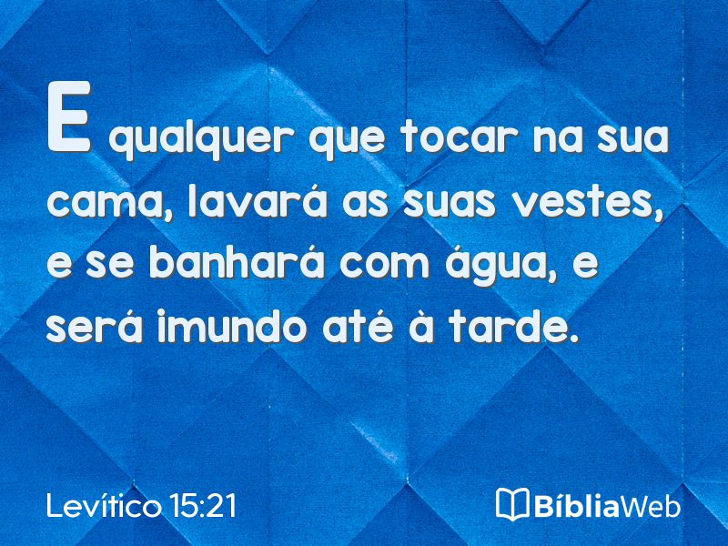 Levítico 15:21 em imagem para compartilhar