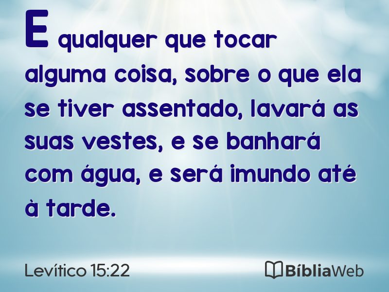 Levítico 15:22 em imagem para compartilhar