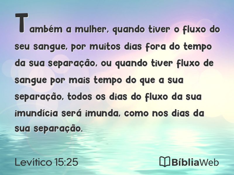 Levítico 15:25 em imagem para compartilhar