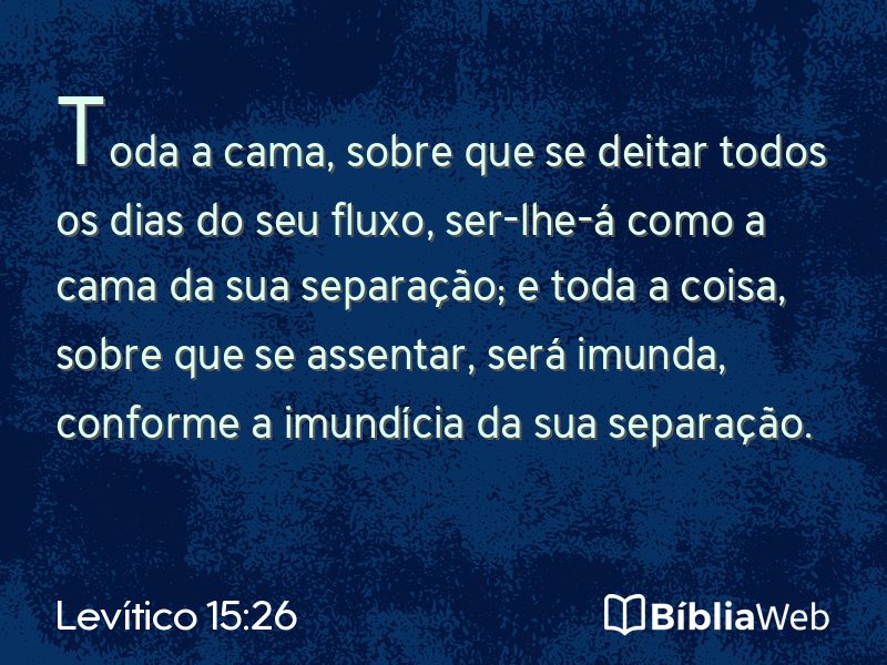 Levítico 15:26 em imagem para compartilhar